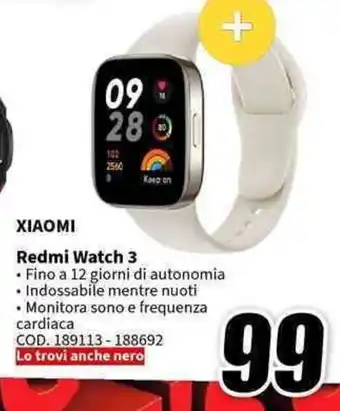 MediaWorld XIAOMI Redmi Watch 3 offerta