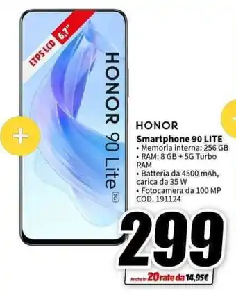 MediaWorld HONOR 90 Lite Smartphone 90 LITE offerta