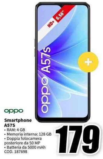 MediaWorld oppo Smartphone A57S offerta