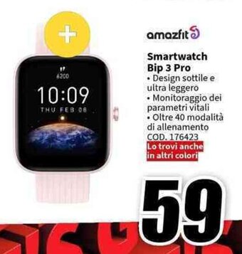 MediaWorld amazfit Smartwatch Bip 3 Pro offerta