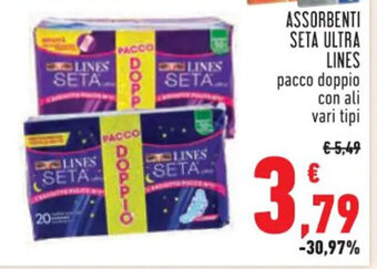Conad ASSORBENTI SETA ULTRA LINES offerta