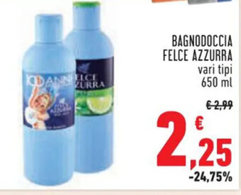 Conad BAGNODOCCIA FELCE AZZURRA vari tipi 650 ml offerta