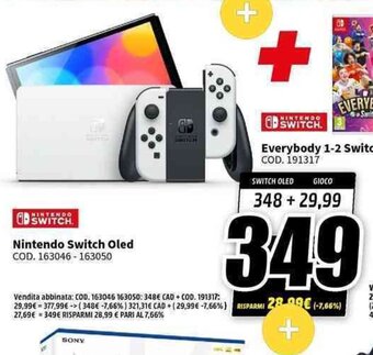 MediaWorld Nintendo Switch Oled offerta