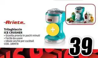 MediaWorld Ariete Tritaghiaccio ICE CRUSHER offerta