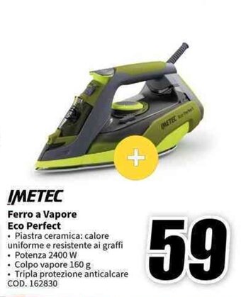 MediaWorld IMETEC Ferro a Vapore Eco Perfect offerta