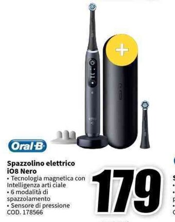 MediaWorld Oral B Spazzolino elettrico i08 Nero offerta