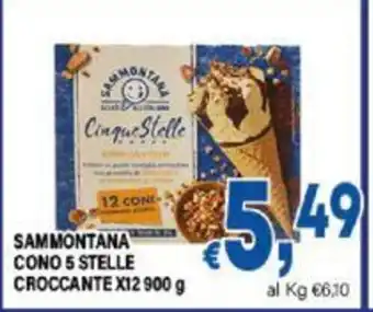 DEM SAMMONTANA CONO 5 STELLE al Kg €22,00 CROCCANTE X12 900 g offerta