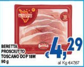 DEM BERETTA PROSCIUTTO TOSCANO DOP 18M 90 g offerta
