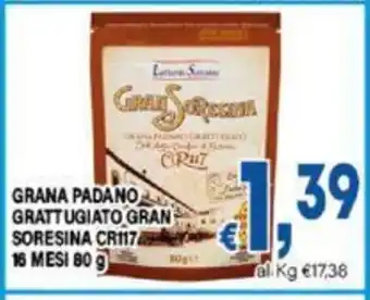 GRANA PADANO GRATTUGIATO GRAN SORESINA CR117 16 mesi 80 g