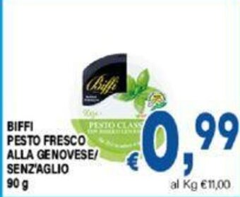 DEM BIFFI PESTO FRESCO ALLA GENOVESE/ SENZ'AGLIO 90 g offerta