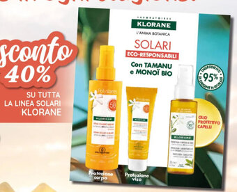 SU TUTTA LA LINEA SOLARI KLORANE