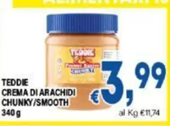 DEM TEDDIE CREMA DI ARACHIDI CHUNKY/SMOOTH 340 g offerta