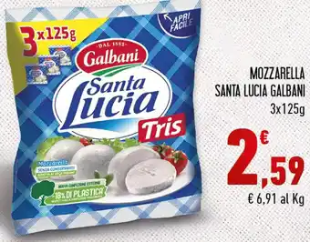 Conad City MOZZARELLA SANTA LUCIA GALBANI 3x125g offerta