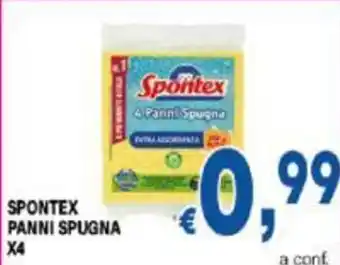 DEM SPONTEX PANNI SPUGNA x 4 offerta