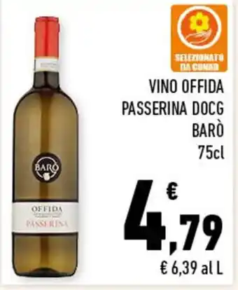 Conad City VINO OFFIDA PASSERINA DOCG BARÒ 75cl offerta