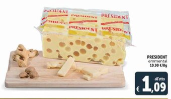 Deco Supermercati PRESIDENT emmental offerta