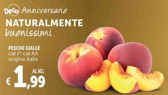 Deco Supermercati PESCHE GIALLE offerta