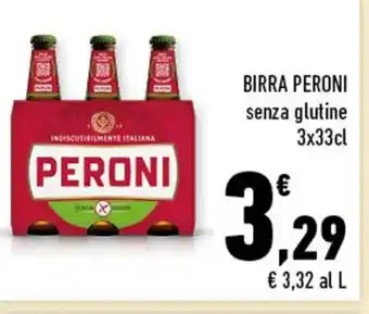 Conad City BIRRA PERONI senza glutine 3x33cl offerta
