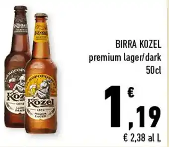 Conad City BIRRA KOZEL 50 cl offerta