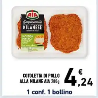 Conad City COTOLETTA DI POLLO ALLA MILANE AIA 280g offerta