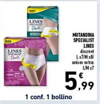 MUTANDINA SPECIALIST Lines discreet Lx7/Mx8/ L/Mx7