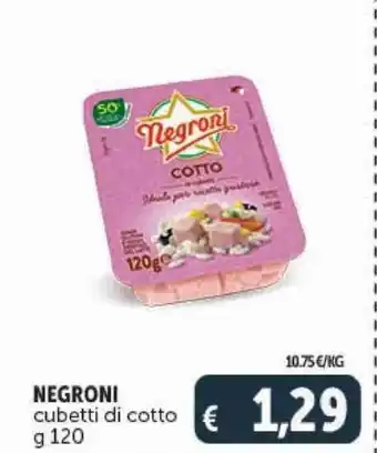 Deco Supermercati Negroni cubetti di cotto 120 g offerta