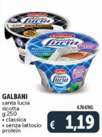 Deco Supermercati GALBANI santa lucia ricotta g 250 offerta