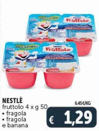 Deco Supermercati NESTLÈ fruttolo 4 x g 50 offerta
