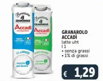 Deco Supermercati GRANAROLO ACCADÌ latte uht 1 l offerta