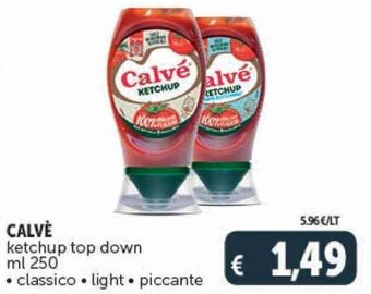 Deco Supermercati CALVÈ ketchup top down ml 250 offerta