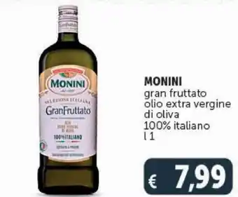 Deco Supermercati MONINI gran fruttato olio extra vergine di oliva 100% italiano l 1 offerta