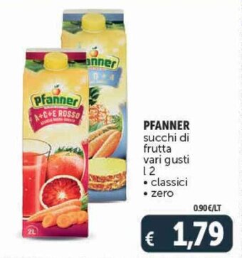 Deco Supermercati PFANNER succhi di frutta vari gusti l 2 offerta