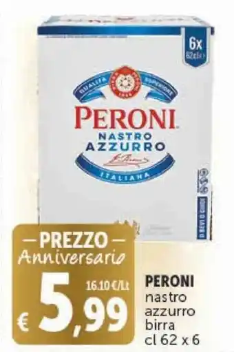 Deco Supermercati PERONI nastro azzurro birra cl 62 x 6 offerta