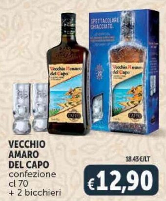 Deco Supermercati VECCHIO AMARO DEL CAPO confezione cl 70 + 2 bicchieri offerta