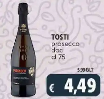 Deco Supermercati TOSTI prosecco doc cl 75 offerta