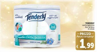 Deco Supermercati TENDERLY carta igienica fior di lino 4 rotoli offerta