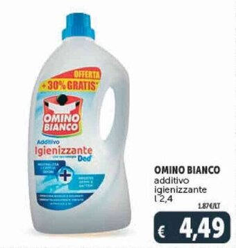 Deco Supermercati OMINO BIANCO additivo igienizzante l 2,4 offerta