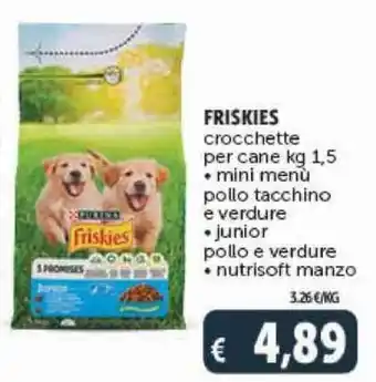 Deco Supermercati FRISKIES crocchette per cane kg 1,5 offerta