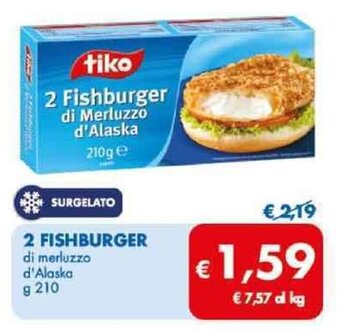 2 FISHBURGER di merluzzo d'Alaska g 210