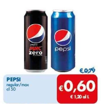 MD Discount PEPSI regular/max cl 50 offerta