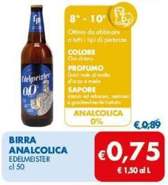 MD Discount BIRRA ANALCOLICA EDELMEISTER cl 50 offerta