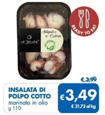 MD Discount INSALATA DI POLPO COTTO marinato in olio g 110 offerta