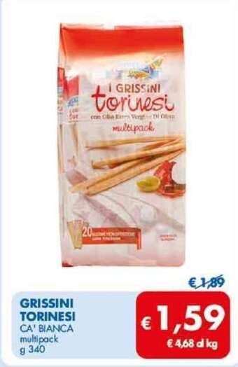 MD Discount GRISSINI TORINESI CA' BIANCA multipack g 340 offerta