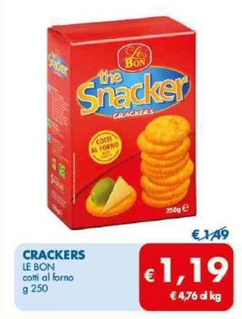 MD Discount CRACKERS LE BON cotti al forno g 250 offerta