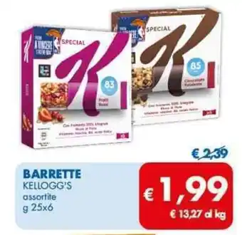 MD Discount BARRETTE KELLOGG'S assortite g 25x6 offerta