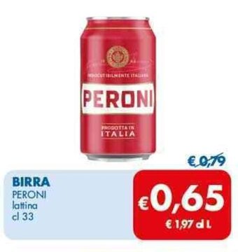 MD Discount BIRRA PERONI lattina cl 33 offerta