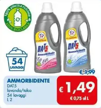 MD Discount AMMORBIDENTE DAT5 lavanda/talco 54 lavaggi L 2 offerta