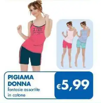 MD Discount PIGIAMA DONNA fantasie assortite in cotone offerta