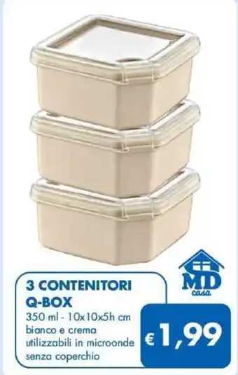 MD Discount 3 CONTENITORI Q-BOX offerta
