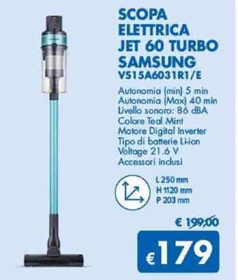 MD Discount SCOPA ELETTRICA JET 60 TURBO SAMSUNG VS15A6031R1/E offerta